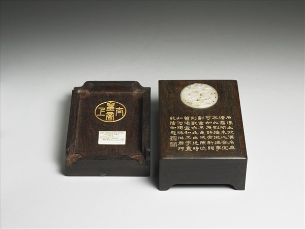 嵌玉御製詩木盒