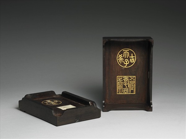 嵌玉御製詩木盒