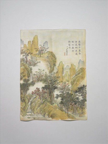 山水絹墊