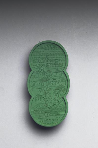 御製西湖名勝圖詩「三潭印月」墨