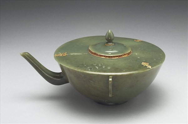 玉雙柄蓋碗壺