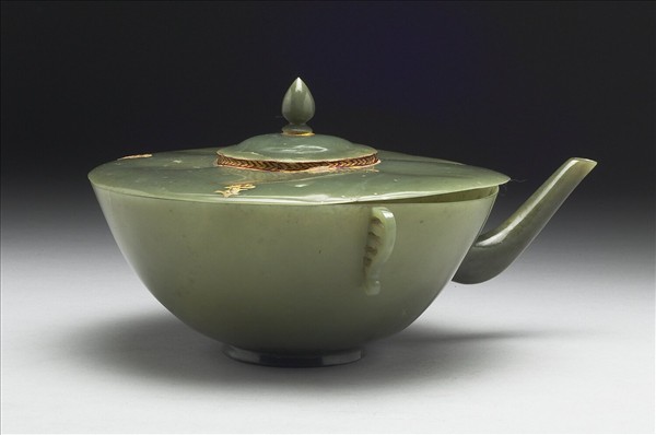 玉雙柄蓋碗壺