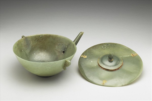 玉雙柄蓋碗壺