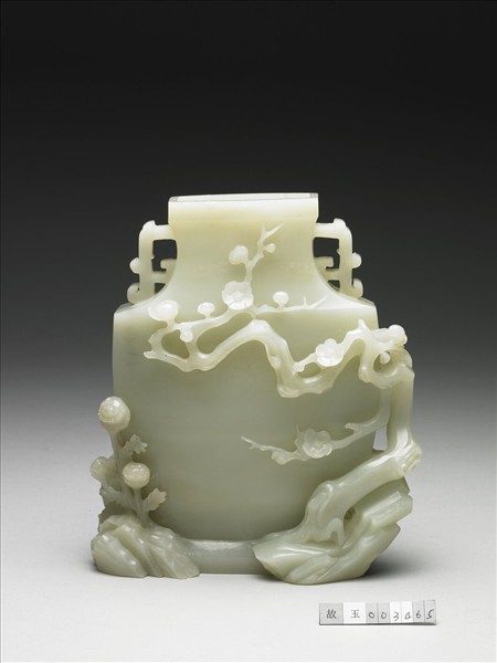 玉梅菊紋瓶