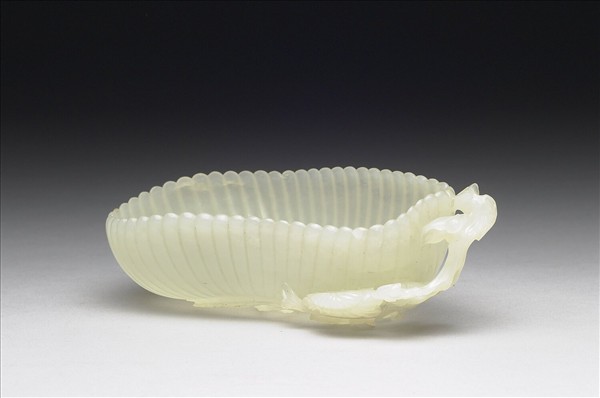 玉單柄菊式水盛