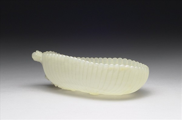 玉單柄菊式水盛