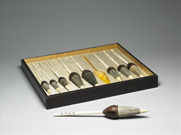 萬壽無疆象牙桿斗筆