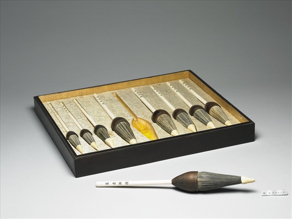 萬壽無疆象牙桿斗筆