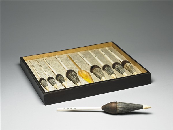 萬壽無疆象牙桿斗筆