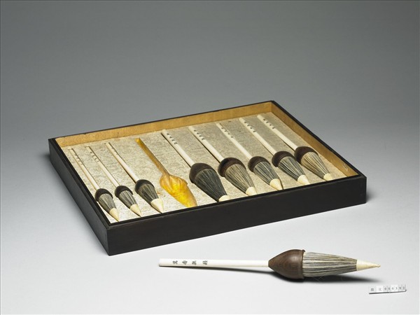 萬壽無疆象牙桿斗筆