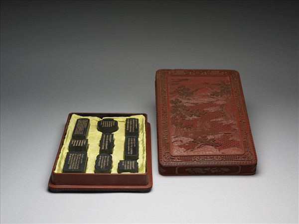 御製西湖名景詩「法喜寺」墨