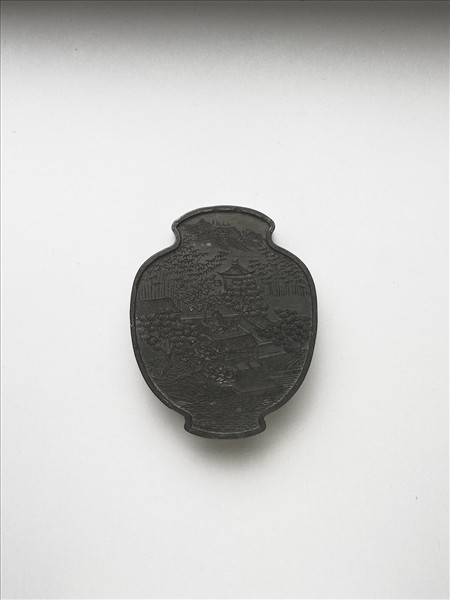 御製西湖名景詩「述古堂」墨