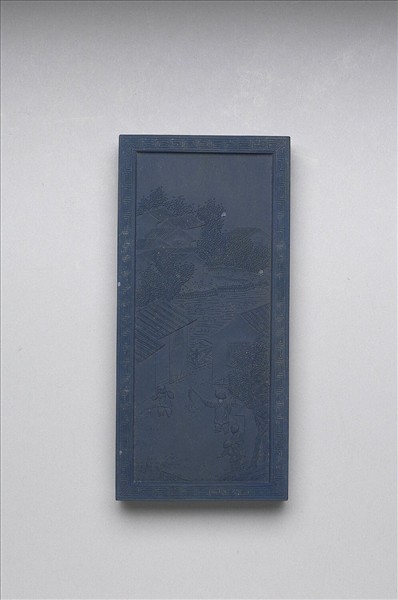 御題《萬春集慶》冊〈萬戶春聲〉詩藍墨