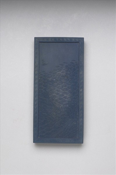 御題《萬春集慶》冊〈萬派春濤〉詩藍墨