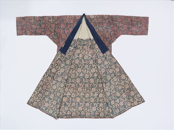 印度 繪染棉布長袍