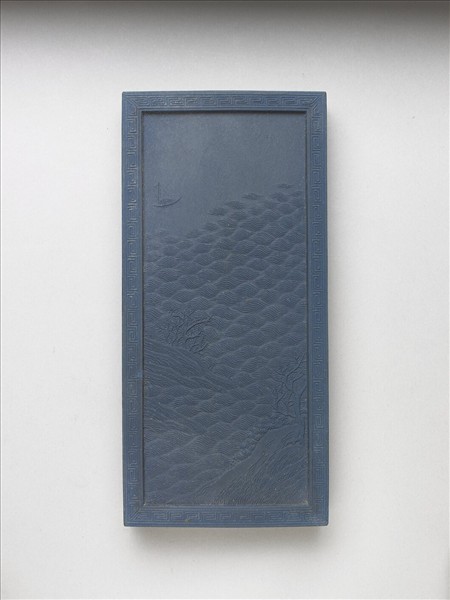 御題《萬春集慶》冊〈萬派春濤〉詩藍墨