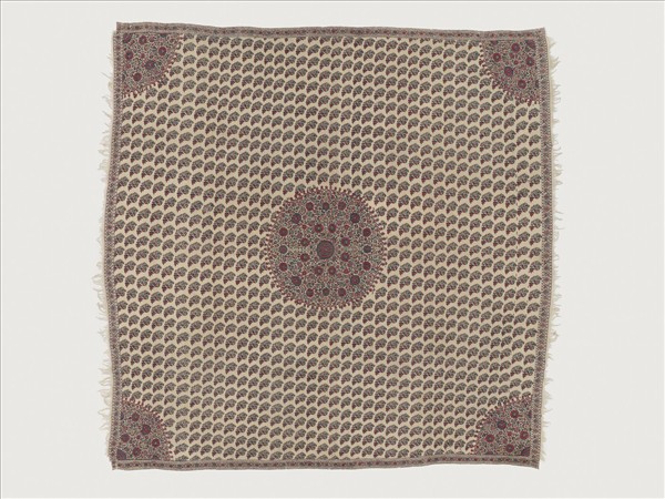 喀什米爾 佩斯利紋毛織刺繡披肩