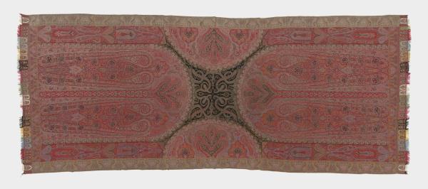 喀什米爾 佩斯利紋毛織刺繡巾