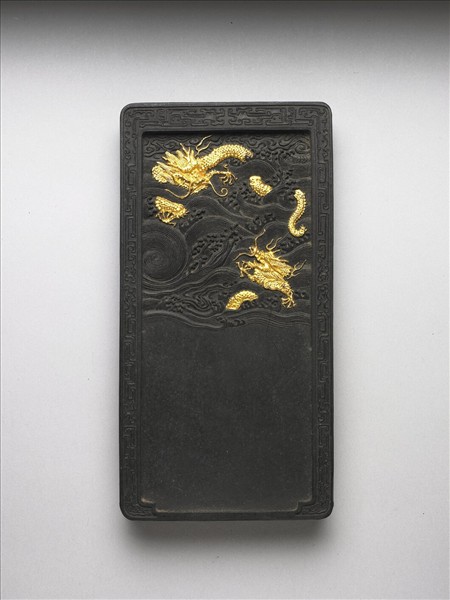 「雙龍硯」御墨