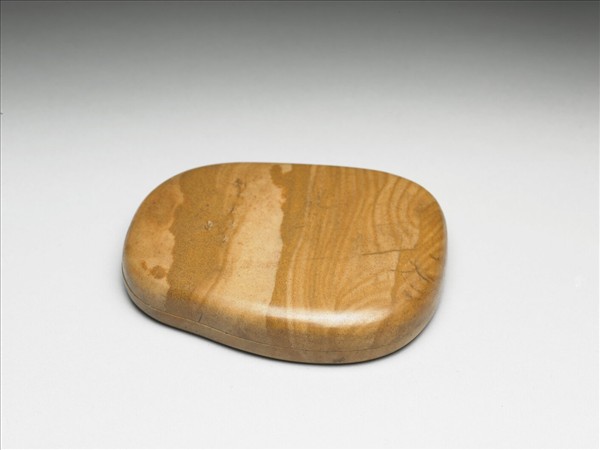 松花石山水紋硯盒