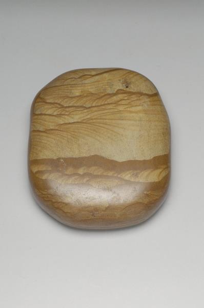 松花石山水紋硯盒