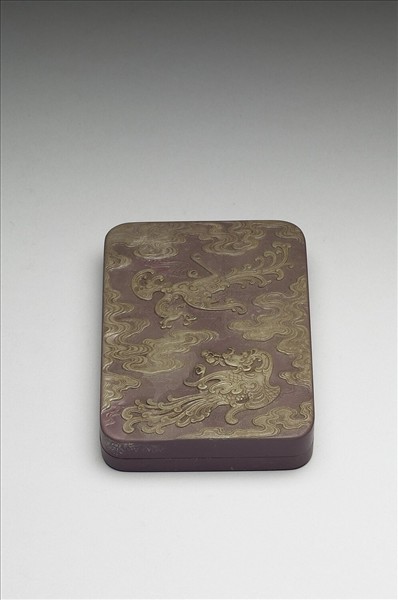 松花石雙鳳硯盒