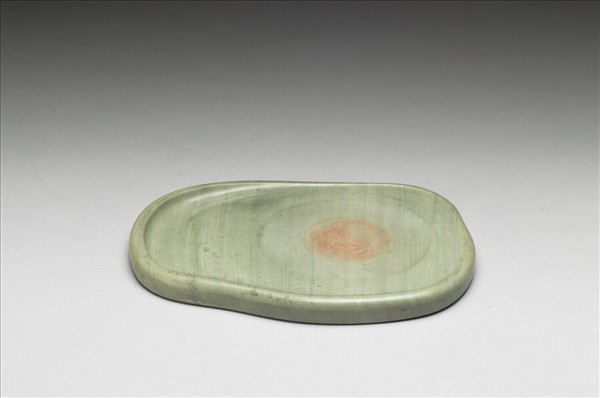 長圓形松花石硯