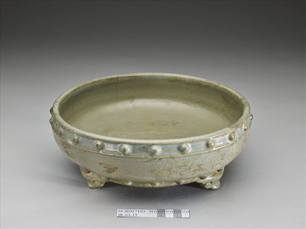 鈞窯 月白釉鼓式洗