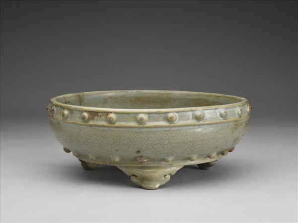 鈞窯 月白釉鼓式洗