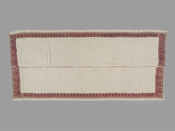 巴勒斯坦 白地紅邊刺繡頭巾