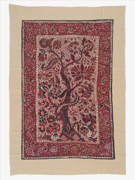 印度 茜地生命樹繪染布