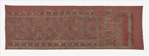 印度 茜地幾何花卉儀式布