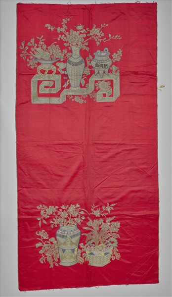 繡金線博古圖椅披