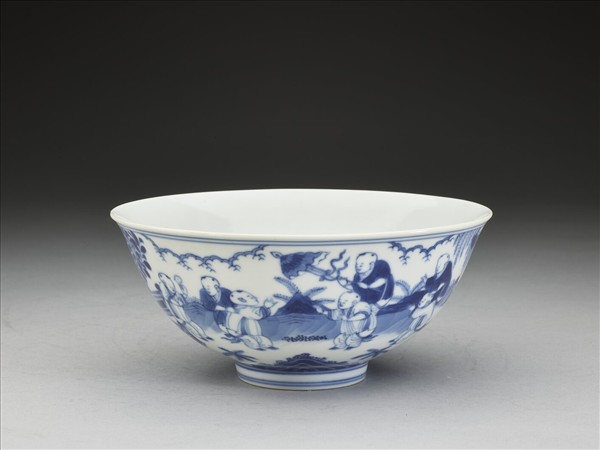 青花嬰戲圖碗