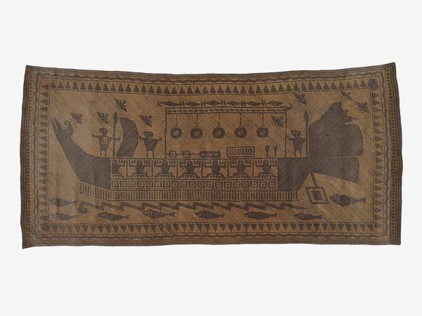 印尼 藤編船紋儀式地墊