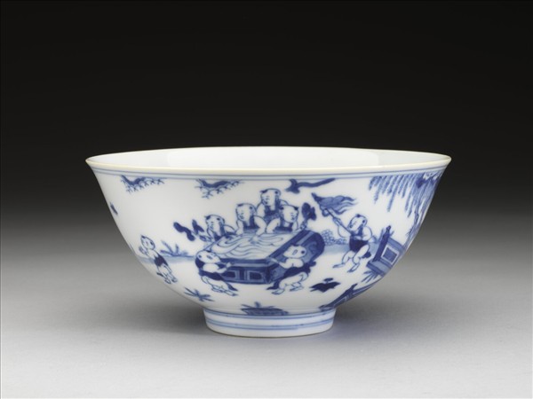 青花嬰戲圖碗