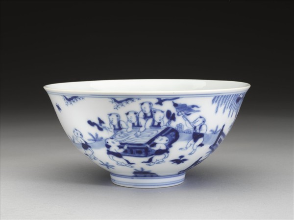 青花嬰戲圖碗