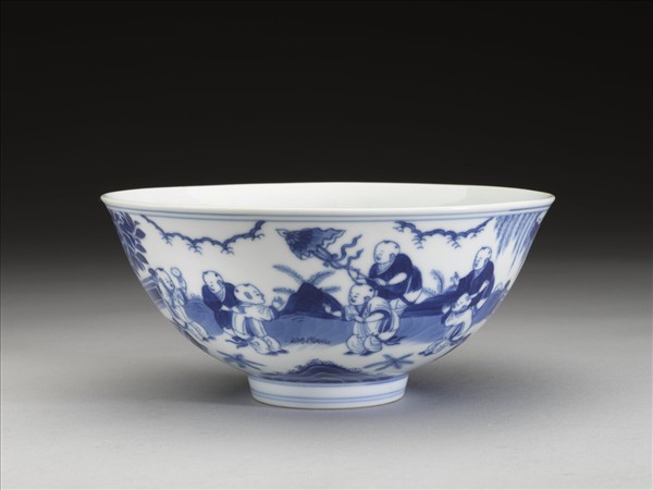 青花嬰戲圖碗