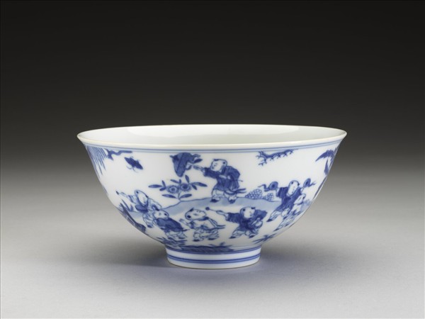 青花嬰戲圖碗