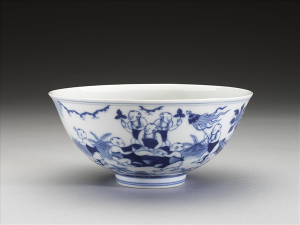 青花嬰戲圖碗