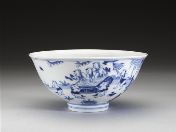 青花嬰戲圖碗
