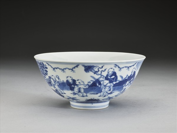 青花嬰戲圖碗