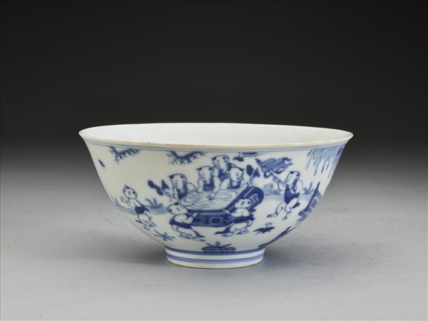 青花嬰戲圖碗