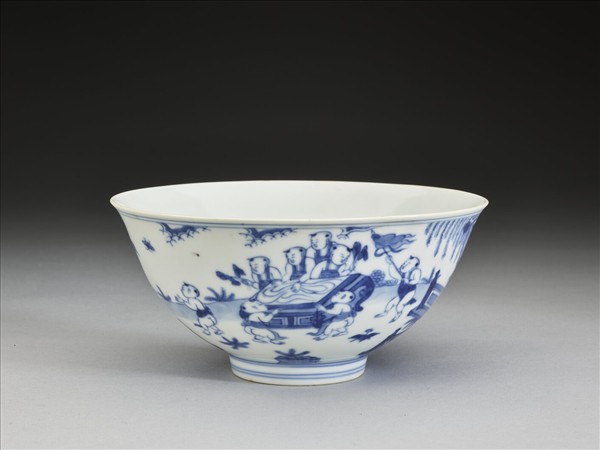青花嬰戲圖碗