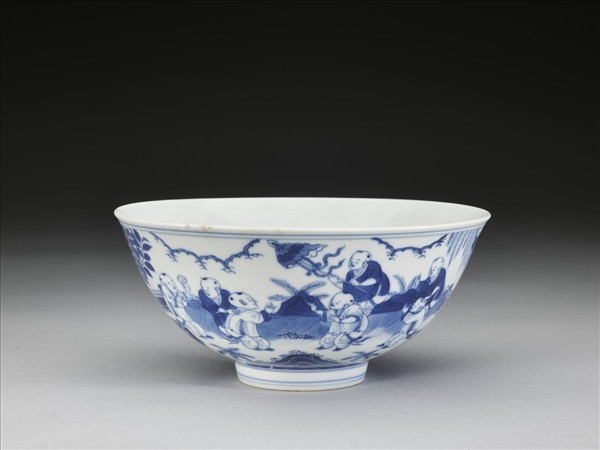 青花嬰戲圖碗