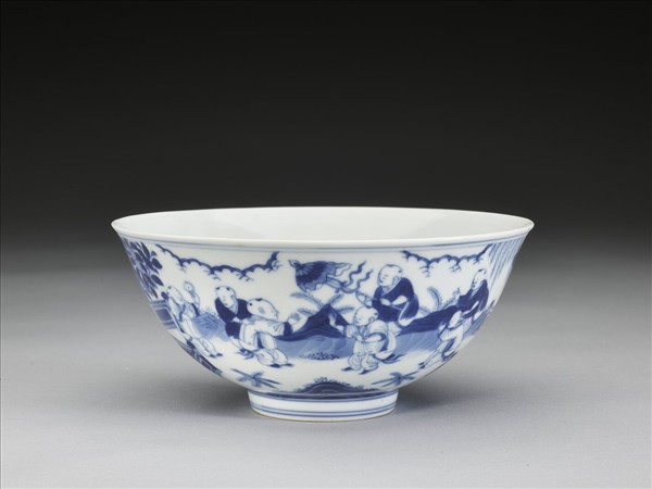 青花嬰戲圖碗
