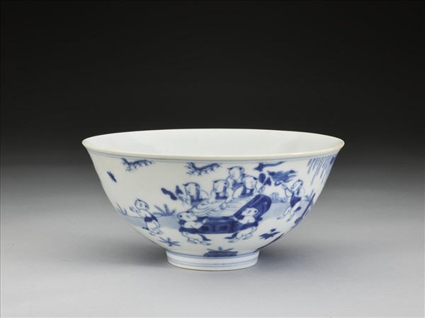 青花嬰戲圖碗