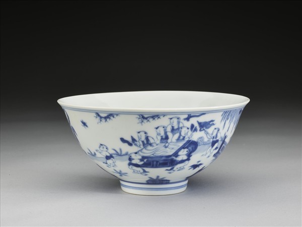 青花嬰戲圖碗