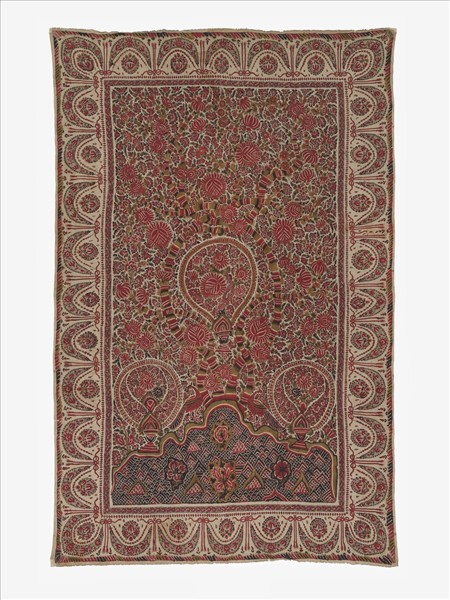 印度 白地生命樹繪染掛飾