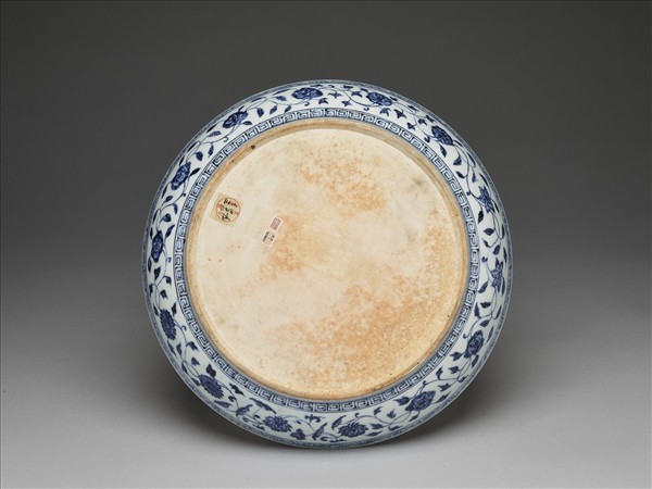 青花四季花卉紋盤